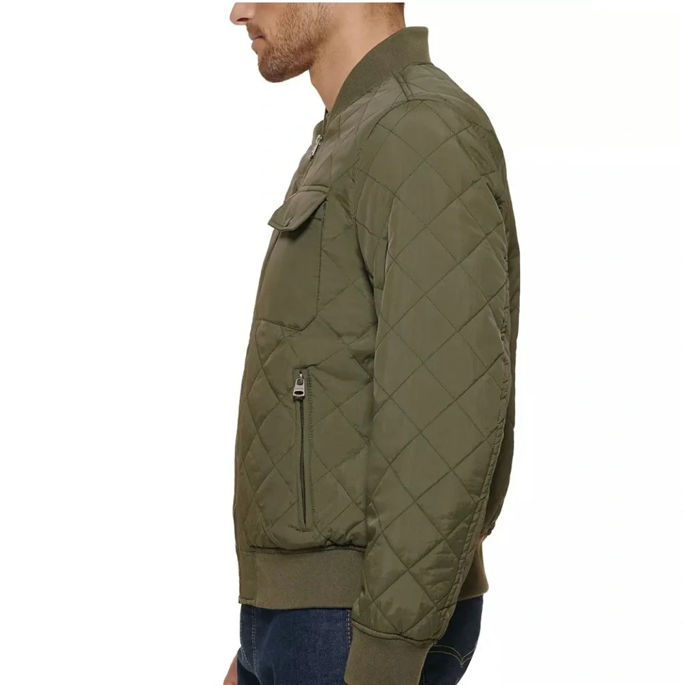 NWT Levi's Men's Diamond Quilt Bomber Jacket  SZ - XL - Picture 4 of 16